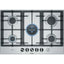 Bosch Built In Gas Hob, 5 Burners, 75 cm, Stainless Steel - Pcq7a5m90 - ESTORES