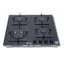 Purity Glass Built-In Gas Hob, 4 Burners, 60 cm, Black - HPT606G - ESTORES