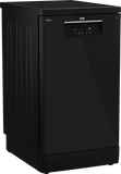Beko b300 Digital Dishwasher With Inverter Technology, 10 Place Settings, 5 Programs, Black - BDFS15020B