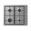 Hoover Built In Gas Hob, 4 Burners, 60 cm, Stainless Steel - HHG6LSX-EGY - ESTORES