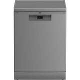 Beko Digital Built-In Dishwasher, 14 Place Settings, 5 Programs, Silver - BDFN15420S