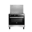 LA GERMANIA Valore Moderna Gas Cooker,90 cm, 5 Burners, Stainless Steel Black - 9M10GRB1X4AWW - ESTORES