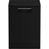 Beko Digital Dishwasher, 14 Place Settings, 5 Programs, Black - BDFN15420B