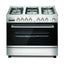 Royal Crystal Gas Cooker, 5 Burners, 90 cm, Stainless Steel - 10253 - ESTORES