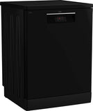 Beko Digital Dishwasher, 14 Place Settings, 5 Programs, Black - BDFN15420B