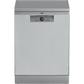 غسالة أطباق بيكو ديجيتال مدمجة بتقنية العاكس، 15 مكانًا، 6 برامج، فضي - BDFN26520XQ