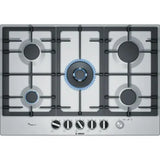 Bosch Built In Gas Hob, 5 Burners, 75 cm, Stainless Steel - Pcq7a5m90