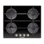 HOOVER Built-In Gas Hob, 4 Burners, 60 cm, Black Glass - HGV64SMTCGB - ESTORES