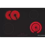 BOSCH Series 6 Built In Electric Hob, 4 Burners, 80 cm, Black - PKN811FP2E - ESTORES