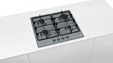 Bosch Built-In Gas Hob, 4 Burners, 60 cm, Stainless Steel - PGP6B5O62Q