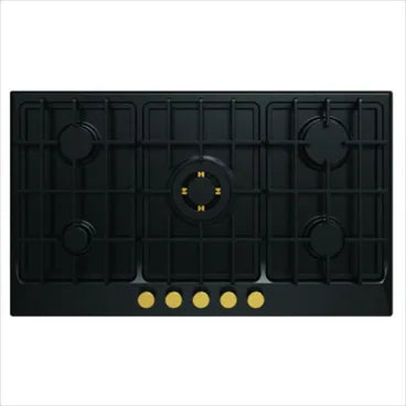 Fresh HAFR90CMBC1/BR Built In Gas Hob, 5 Burners, 90 cm, Black - Fresh -500009845