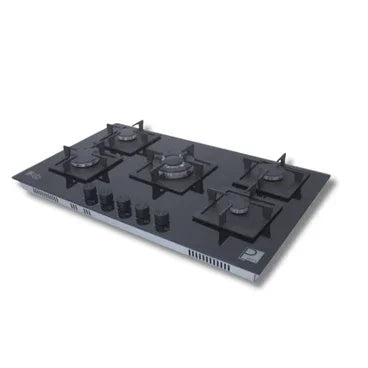 Purity Glass Built-In Gas Hob, 5 Burners, 90 cm, Black - HPT915G - ESTORES