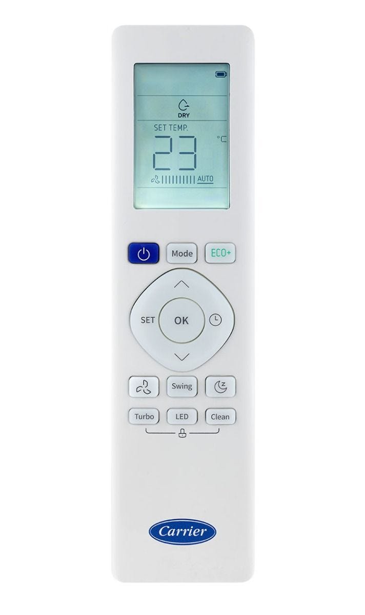 Carrier Xcool  Digital Split Air Conditioner With Plasma Function, 1.5 HP, Cooling &Heating, White - 53QHEFT12-F