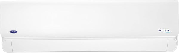 Carrier air conditioner with 'inverter' and 'XCOOL' branding on a white background