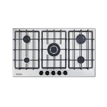 Fresh Built In Gas Hob, 5 Burners, 90 cm - Stainless Steel