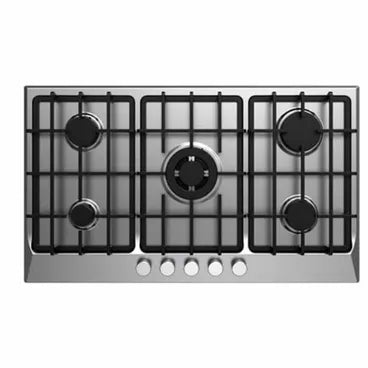 Fresh Built In Gas Hob, 5 Burners, 90 cm, Stainless Steel - HAFR90CMS