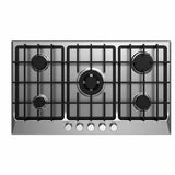 Fresh Built In Gas Hob, 5 Burners, 90 cm, Stainless Steel - HAFR90CMS