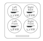 Purity HPREECeramic Built-In Electric Hob, 4 Burners, 60 cm, Black - V6050 - ESTORES