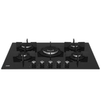 BEKO Built-In Gas Hob, 75 cm, Crystal, 4 Burners 1 Wok - HILW 75222 S - ESTORES
