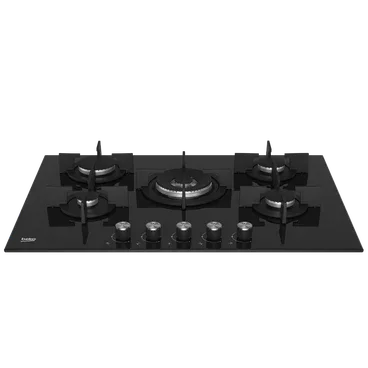 BEKO Built-In Gas Hob, 75 cm, Crystal, 4 Burners 1 Wok - HILW 75222 S - ESTORES