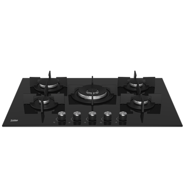 BEKO Built-In Gas Hob, 75 cm, Crystal, 4 Burners 1 Wok - HILW 75222 S