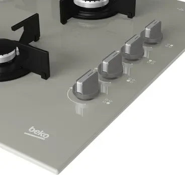 Beko Built In Gas Hob, 4 Burners, 60 cm, Grey - BOCD T 6010 EGE - ESTORES