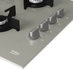 Beko Built In Gas Hob, 4 Burners, 60 cm, Grey - BOCD T 6010 EGE - ESTORES