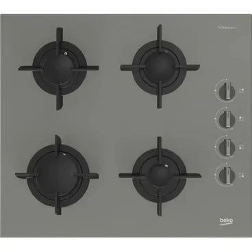 Beko Built In Gas Hob, 4 Burners, 60 cm, Grey - BOCD T 6010 EGE - ESTORES Main image