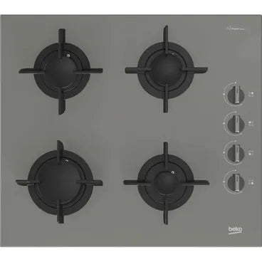 Beko Built In Gas Hob, 4 Burners, 60 cm, Grey - BOCD T 6010 EGE