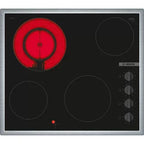 BOSCH Series 2 Built In Electric Hob, 4 Burners, 60 cm, Black - PKF645CA2E - ESTORES