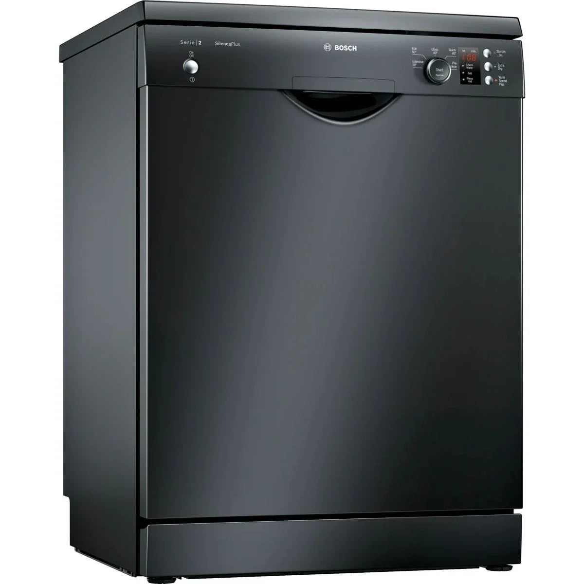 Bosch Digital Dishwasher, 12 Place Settings, 5 Programs, Black - SMS25AB00G - ESTORES