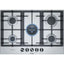 Bosch Series 6 Built In Gas Hob, 5 Burners, 75 cm, Stainless Steel - PCQ7A5B90 - ESTORES