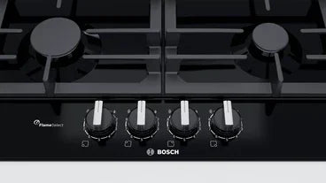 Bosch Series 6 Built In Gas Hob, 4 Burners, 60 cm, Black - PCP6A6B90 - ESTORES