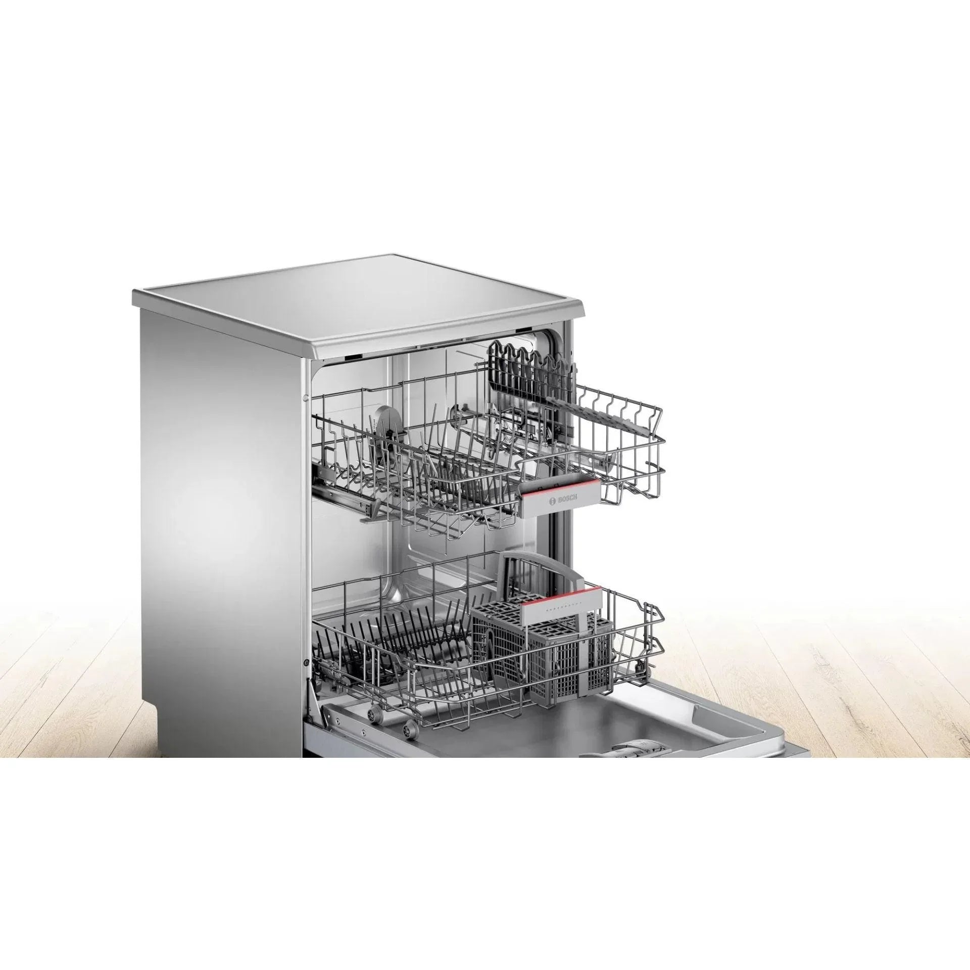 Bosch Series 4 Digital Dishwasher, 12 Place Settings, 5 Programs, Inox - SMS45DI10Q - ESTORES