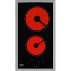 Beko Built-In Electric Hob, 2 Burners, 30 cm, Black - HDMC 32400 TX - ESTORES