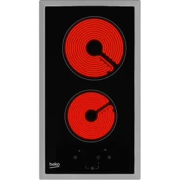 Beko Built-In Electric Hob, 2 Burners, 30 cm, Black - HDMC 32400 TX - ESTORES Main image