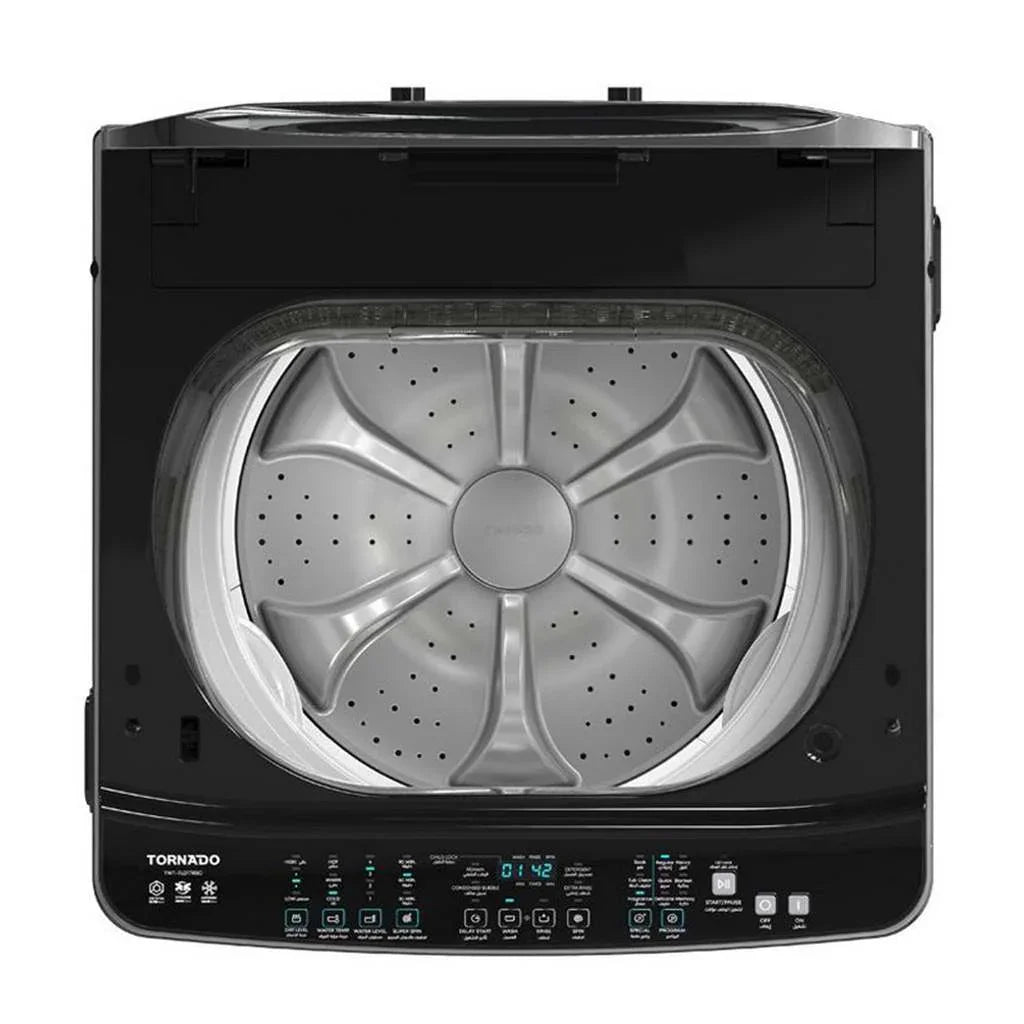 Tornado Washing Machine 17 KG Silver and Black - TWT-TLD17RSC - ESTORES