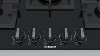 Bosch Built-In Gas Hob, 5 Burners, 75 cm, Black - PPQ7A6B20 - ESTORES
