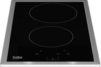 Beko Built-In Electric Hob, 2 Burners, 30 cm, Black - HDMC 32400 TX - ESTORES