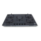 Purity Glass Built-In Gas Hob, 5 Burners, 90 cm, Black - HPT915G - ESTORES