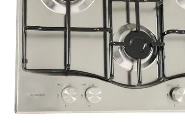 Ariston Built-In Gas Hob, 4 Burners, 60 cm, Stainless Steel - PCN 642 IX/A - ESTORES