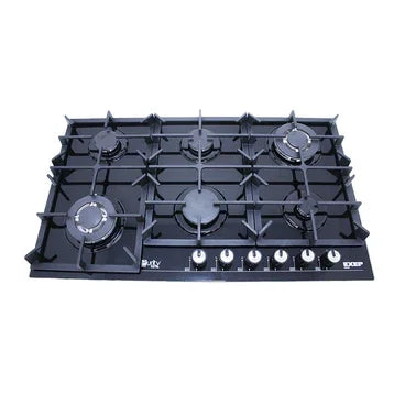 Purity EXEP Built In Gas Hob, 6 Burners, 90 cm, Black - HPT904G - ESTORES Main image
