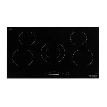 Fresh VCT 80 Built In Electric Hob, 5 Burners, 80 cm, Black - Fresh