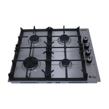 Purity EXEP Built In Gas Hob, 4 Burners, 60 cm, Stainless Steel - HPT602S - ESTORES Main image