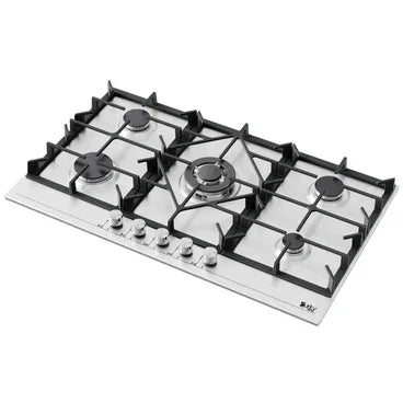Purity Built In Gas Hob, 5 Burners, 90 cm, Stainless Steel - HPT906S - ESTORES
