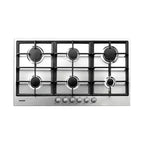 Hoover Built In Gas Hob, 6 Burners, 90 cm, Stainless Steel - PG960/1SXGH EGY - ESTORES
