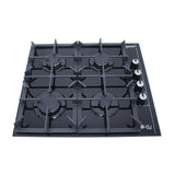 Purity EXEP Built In Gas Hob, 4 Burners, 60 cm, Black - HPT602G