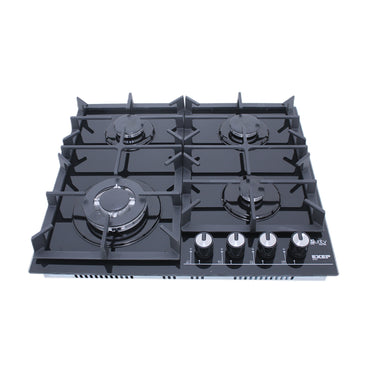 Purity EXEP Built In Gas Hob, 4 Burners, 60 cm, Black - HPT603G