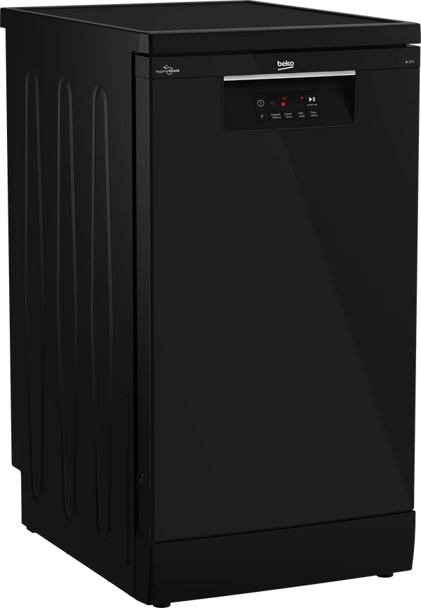 Beko b300 Digital Dishwasher With Inverter Technology, 10 Place Settings, 5 Programs, Black - BDFS15020B - ESTORES