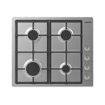 Hoover Built In Gas Hob, 4 Burners, 60 cm, Stainless Steel - HHG6LSX-EGY - ESTORES
